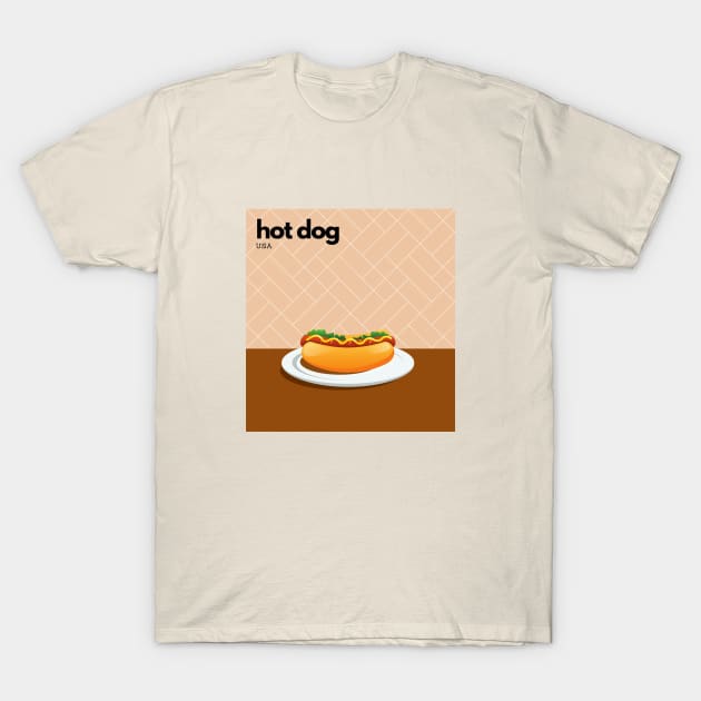 Hot Dog US Street Food T-Shirt by Applausi